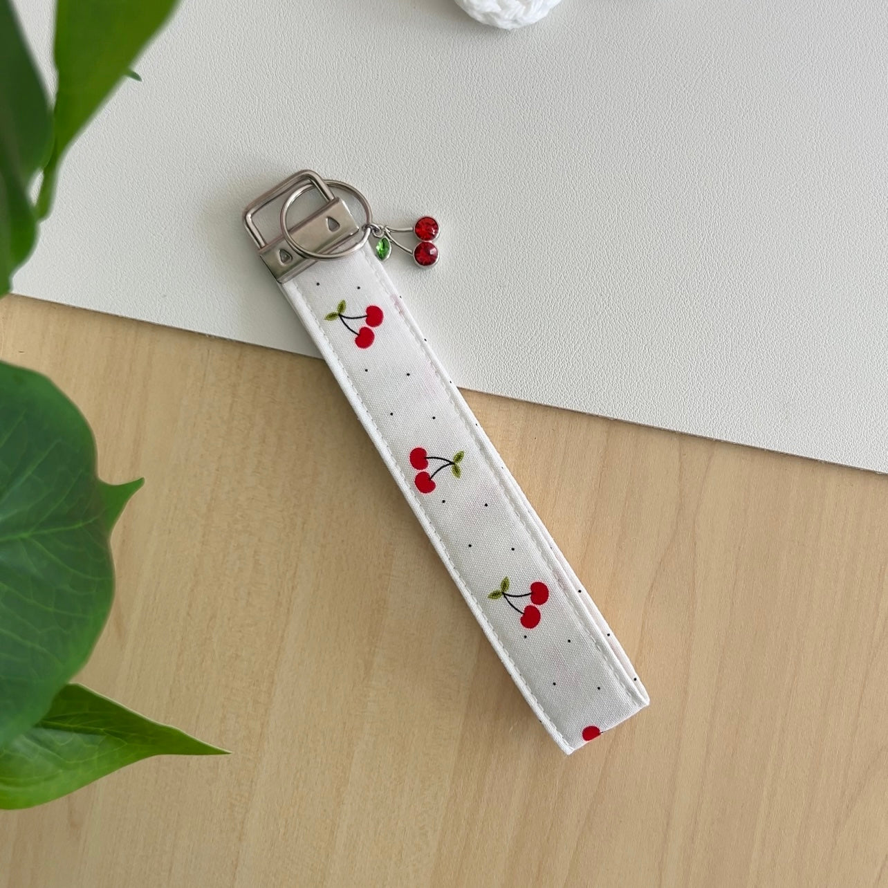 Cherry Picnic Wristlet