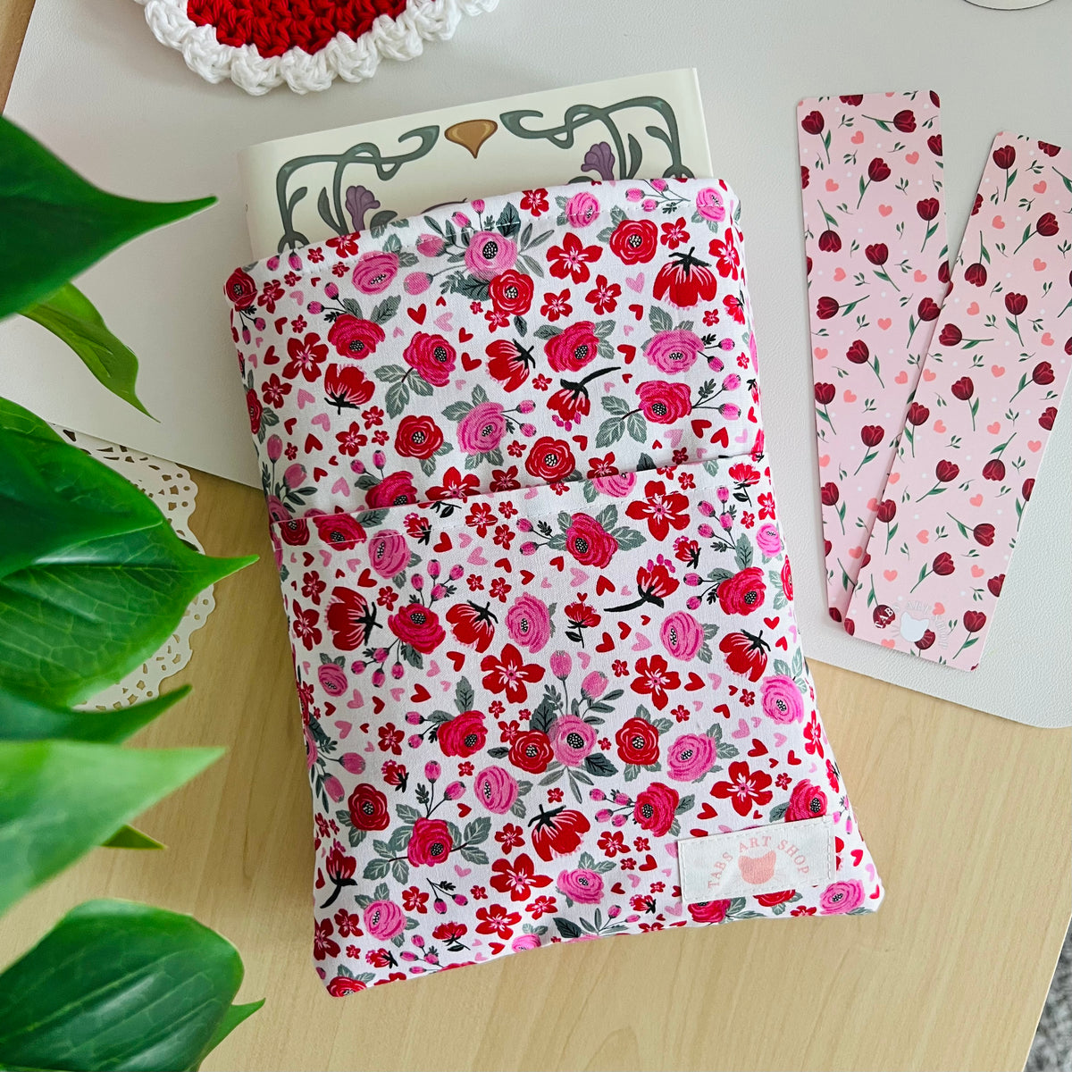 Valentine Bloom Book Sleeve