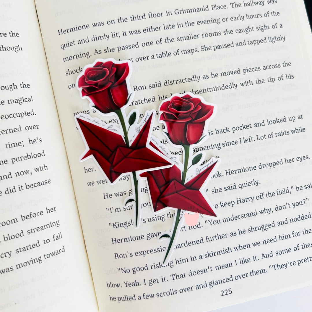 Rose Origami Sticker