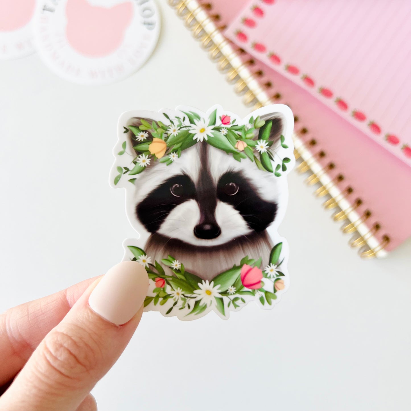 Spring Raccoon Sticker
