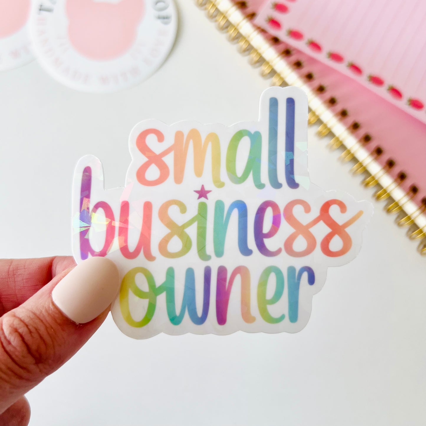 Small Business Owner Holographic Sticker