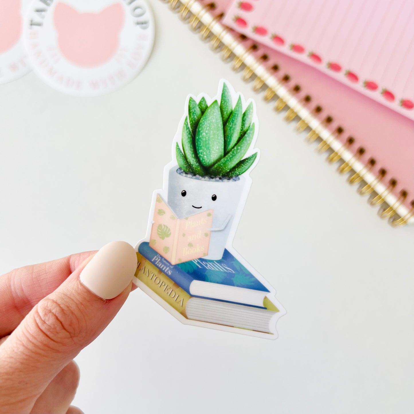 Plant and Books Sticker