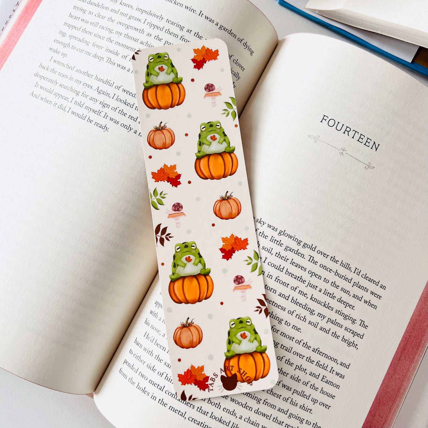 Fall Frog Bookmark