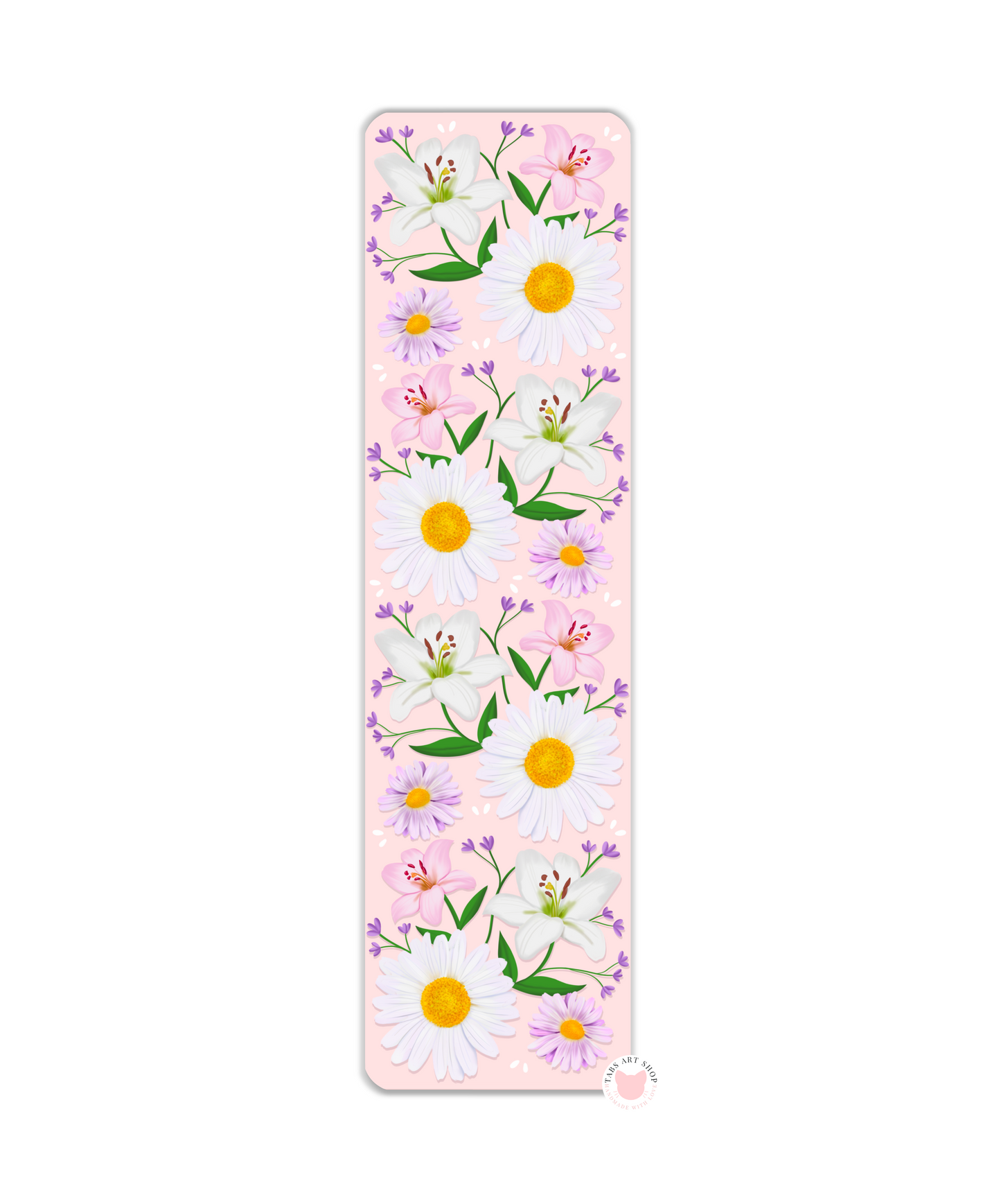 Pink Floral Bookmark