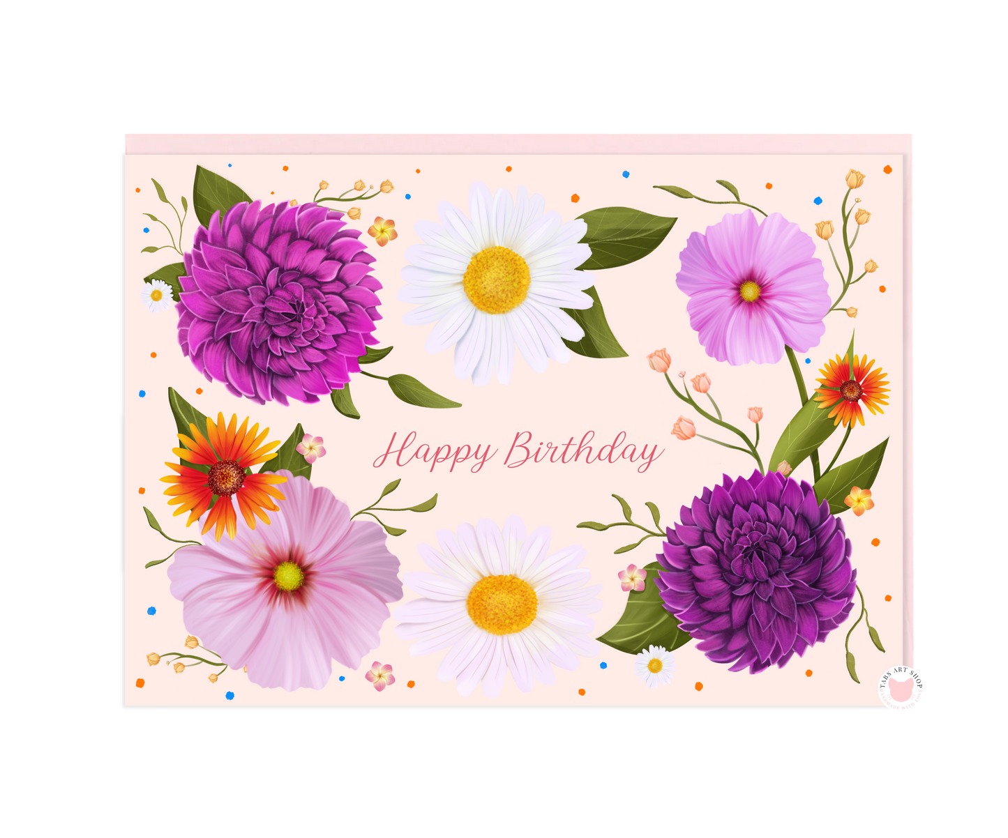 Happy Birthday Floral Card