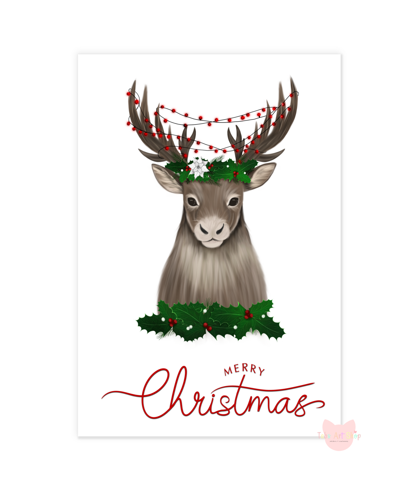 Reindeer Christmas Card