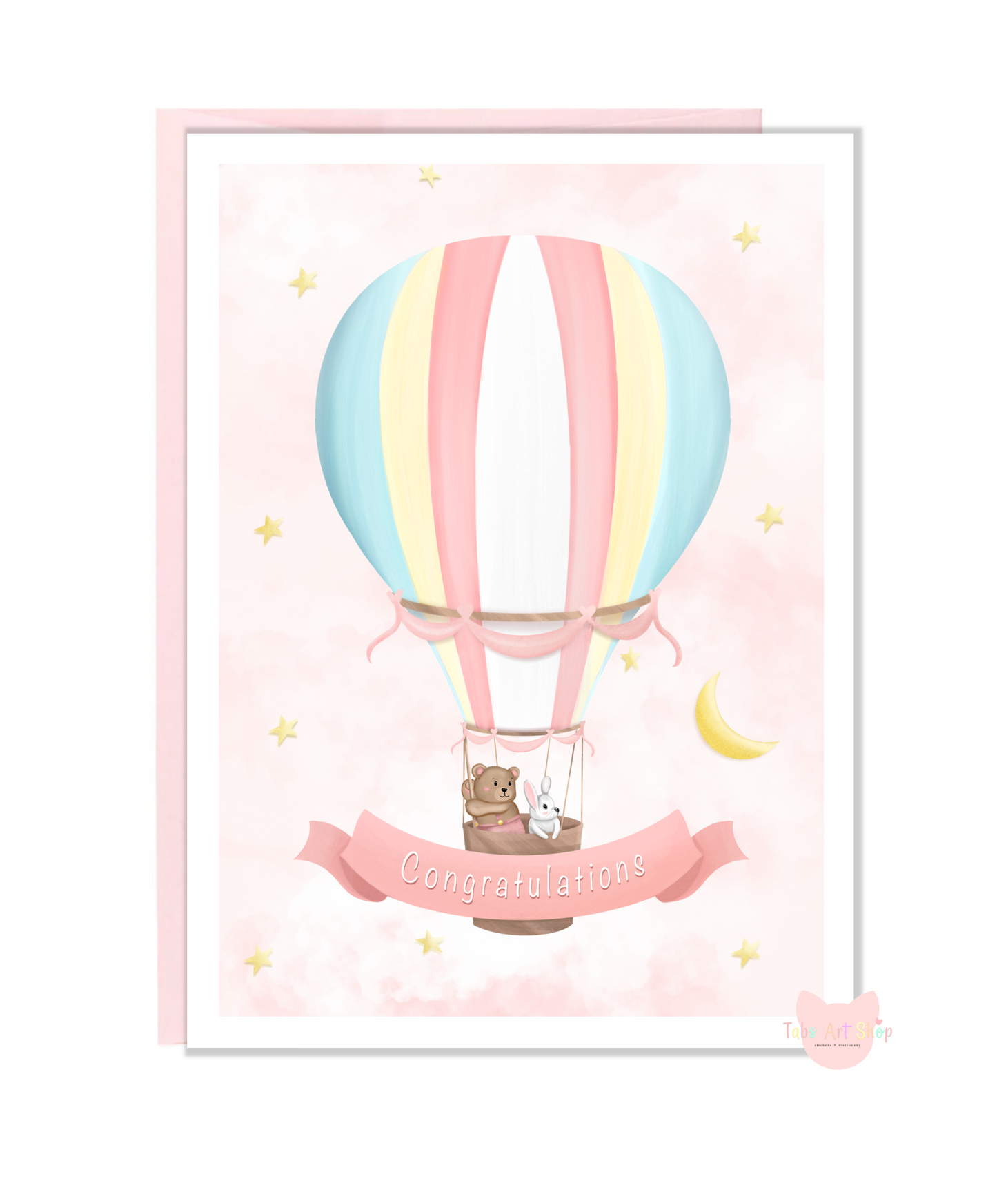 Congratulations Balloon Baby Card