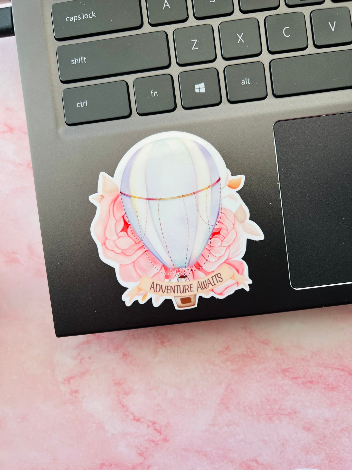 Adventure Awaits Hot Air Balloon Sticker
