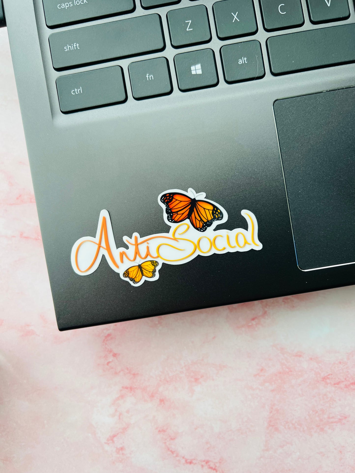 Anti Social Butterfly Sticker