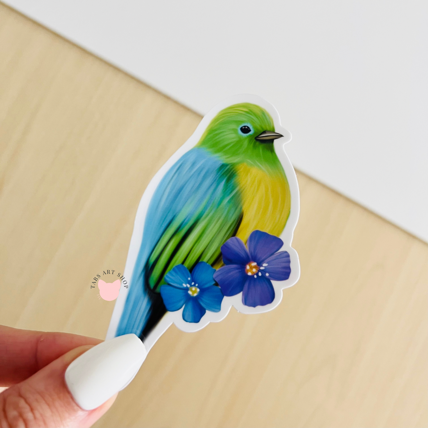 Blue Winged Leafbird Sticker