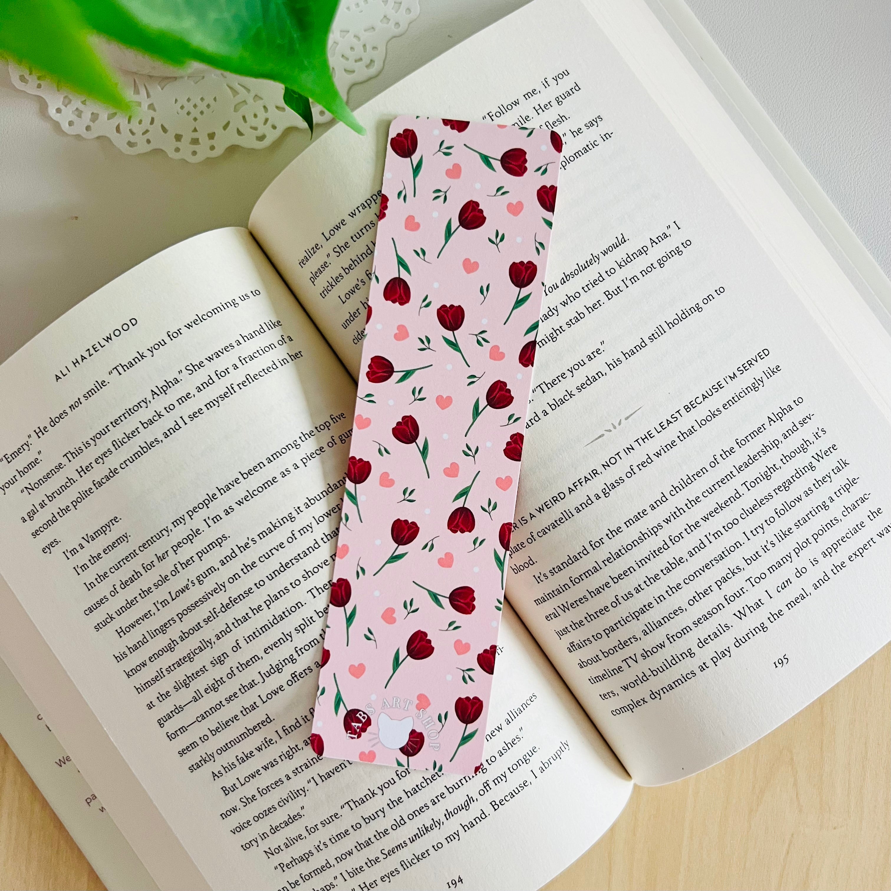 Red Roses Bookmarks Roses are Red Bookmark – Tabs Art Shop