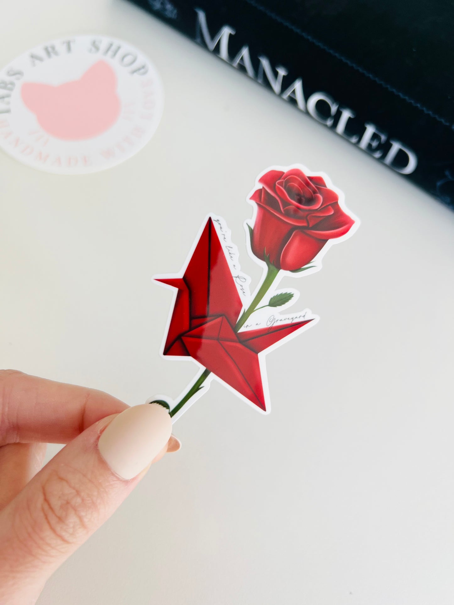 Rose in a Graveyard Sticker