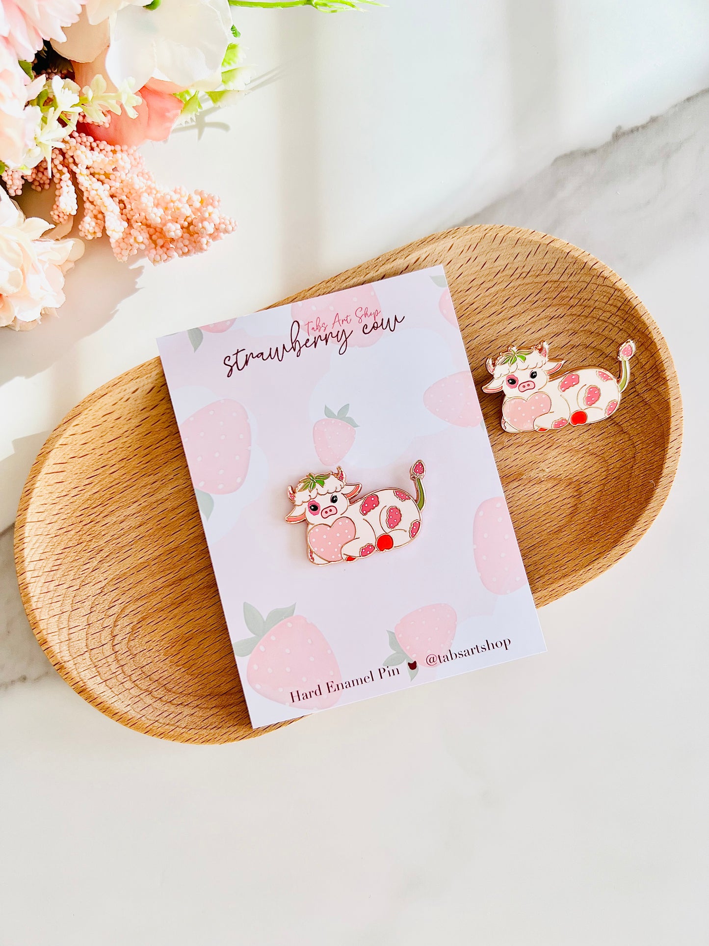 Strawberry Cow Pin