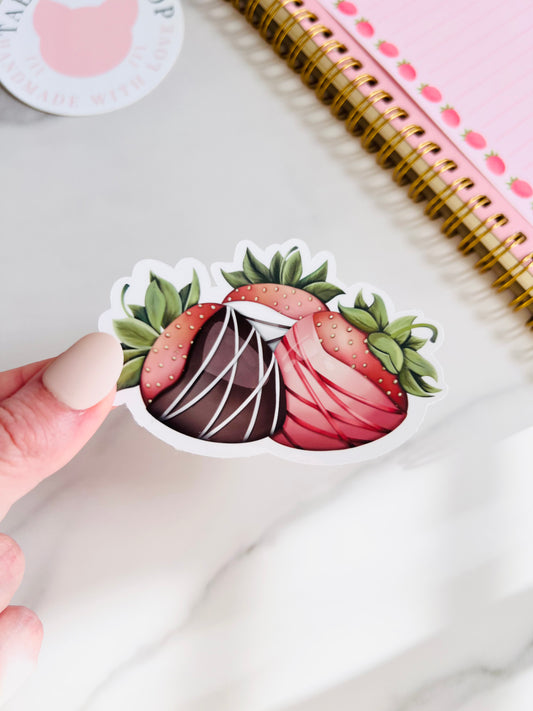 Chocolate Covered Strawberries Sticker