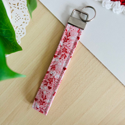 Pink Floral Wristlet