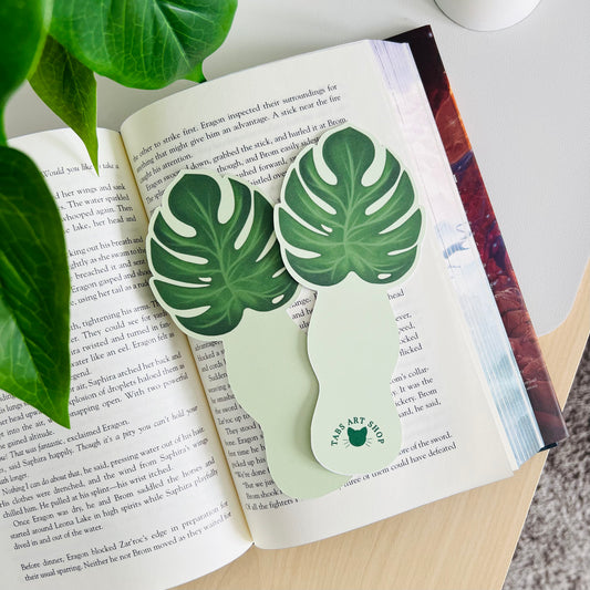 Monstera Peeking Bookmark