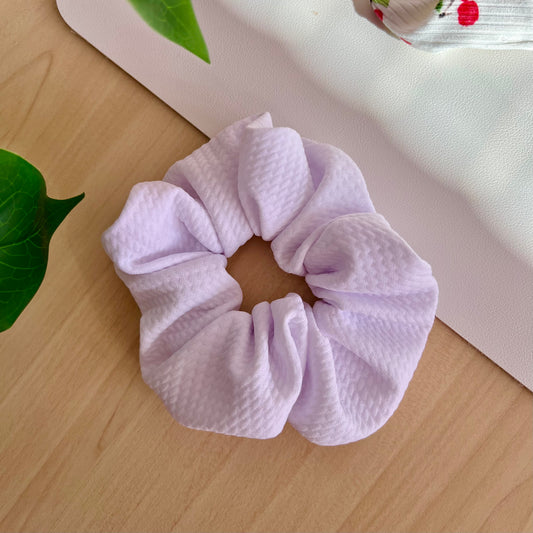 White Knit Scrunchie