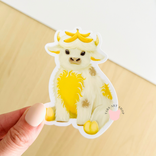 Banana Cow Sticker