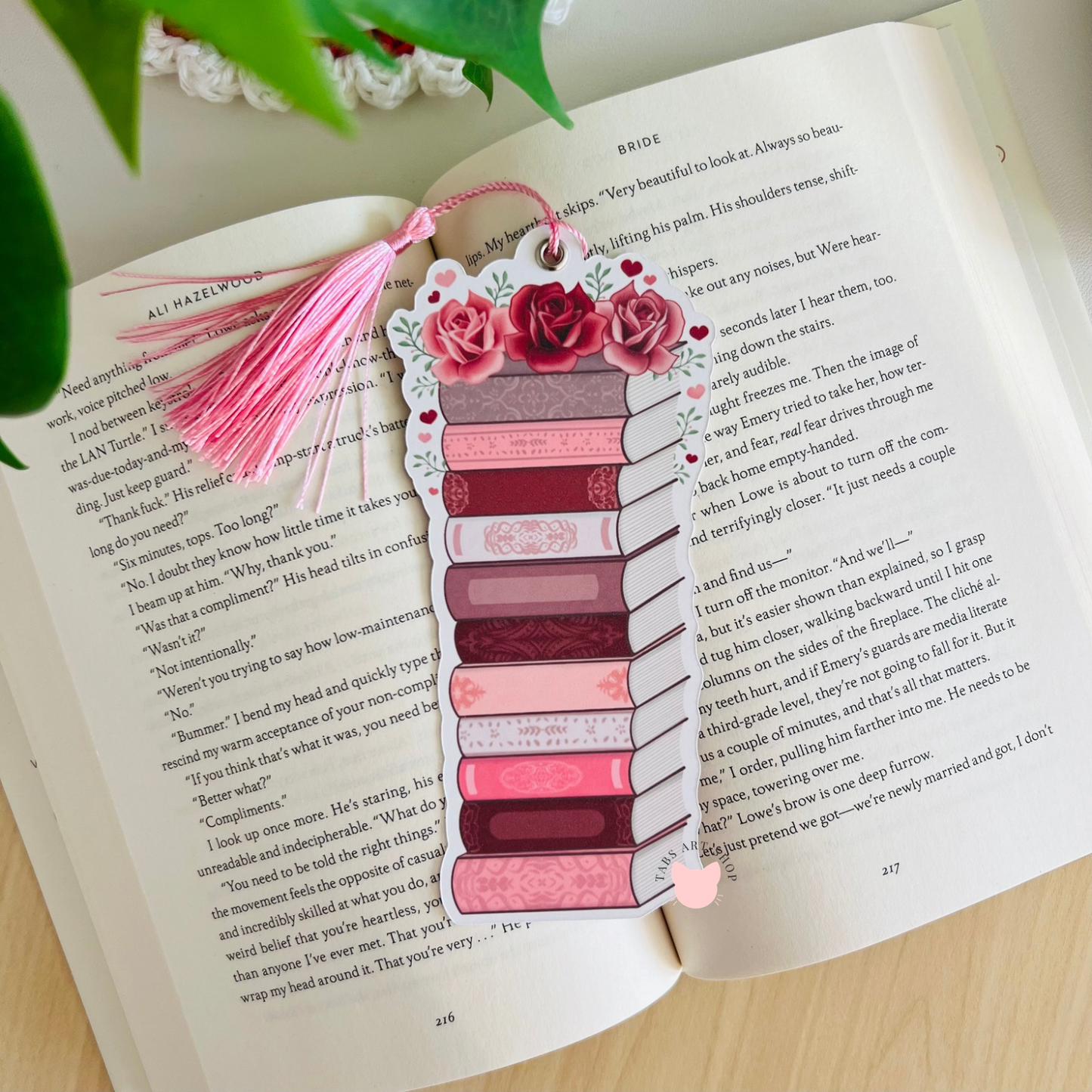 Rose TBR Bookmark