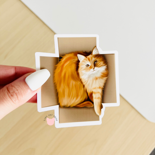 Orange Cat Sticker