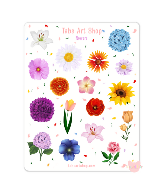 Flower Sticker Sheet