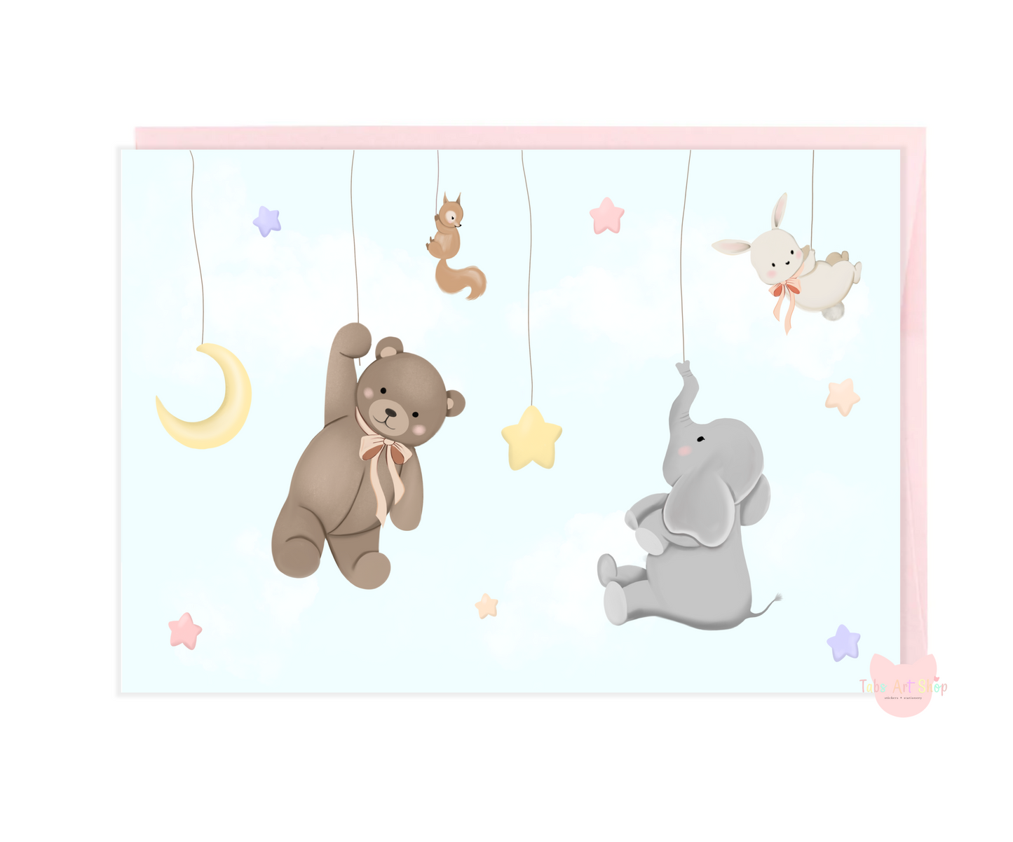 Little Animals Baby Card