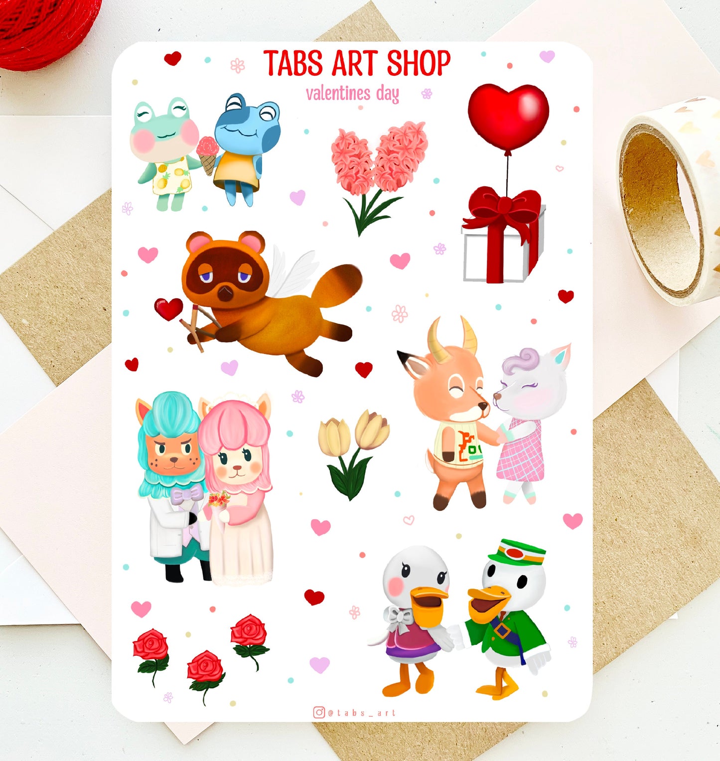 AC Valentines Sticker Sheet
