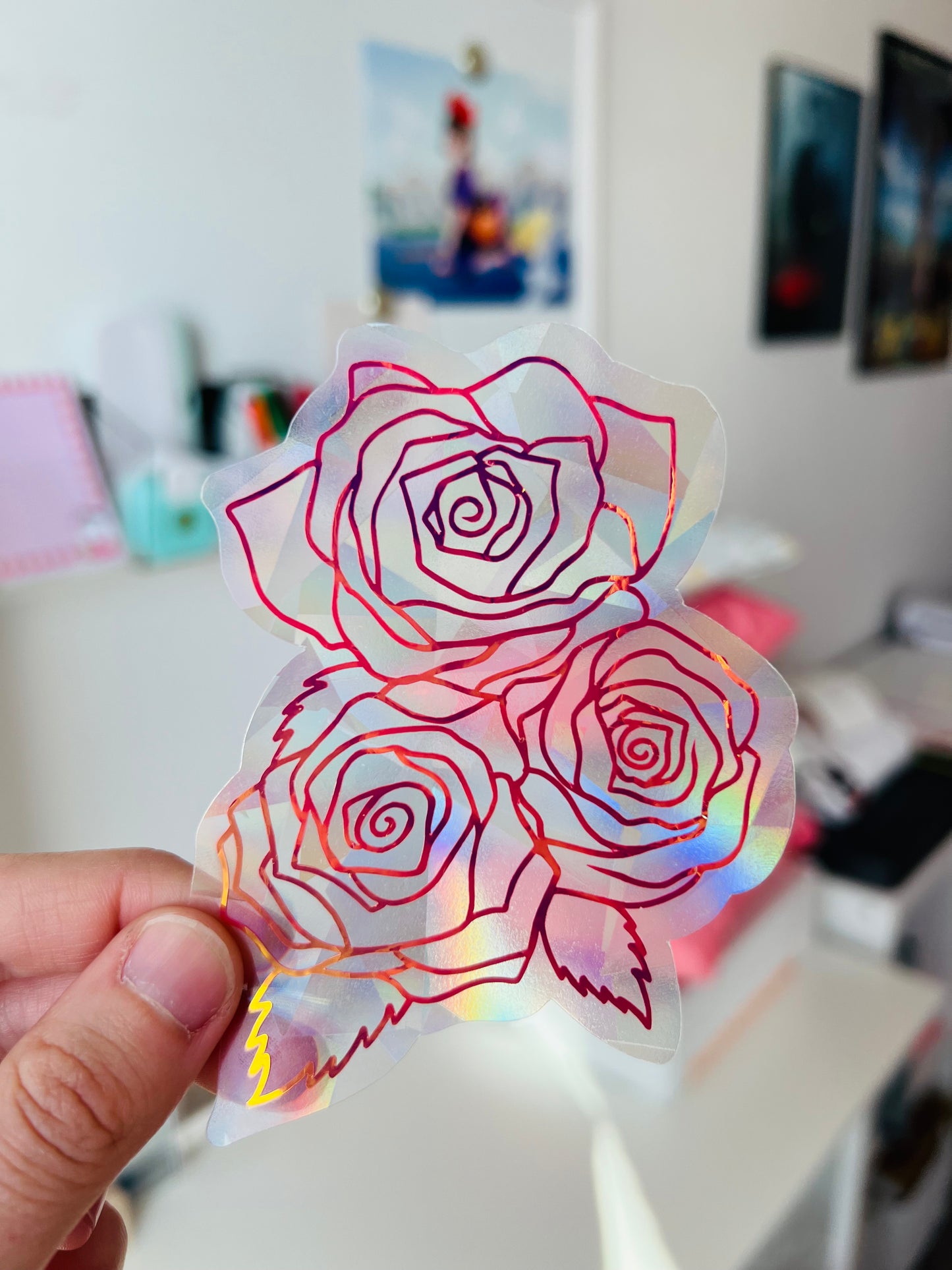 Rose Suncatcher | Rainbow Window Sticker