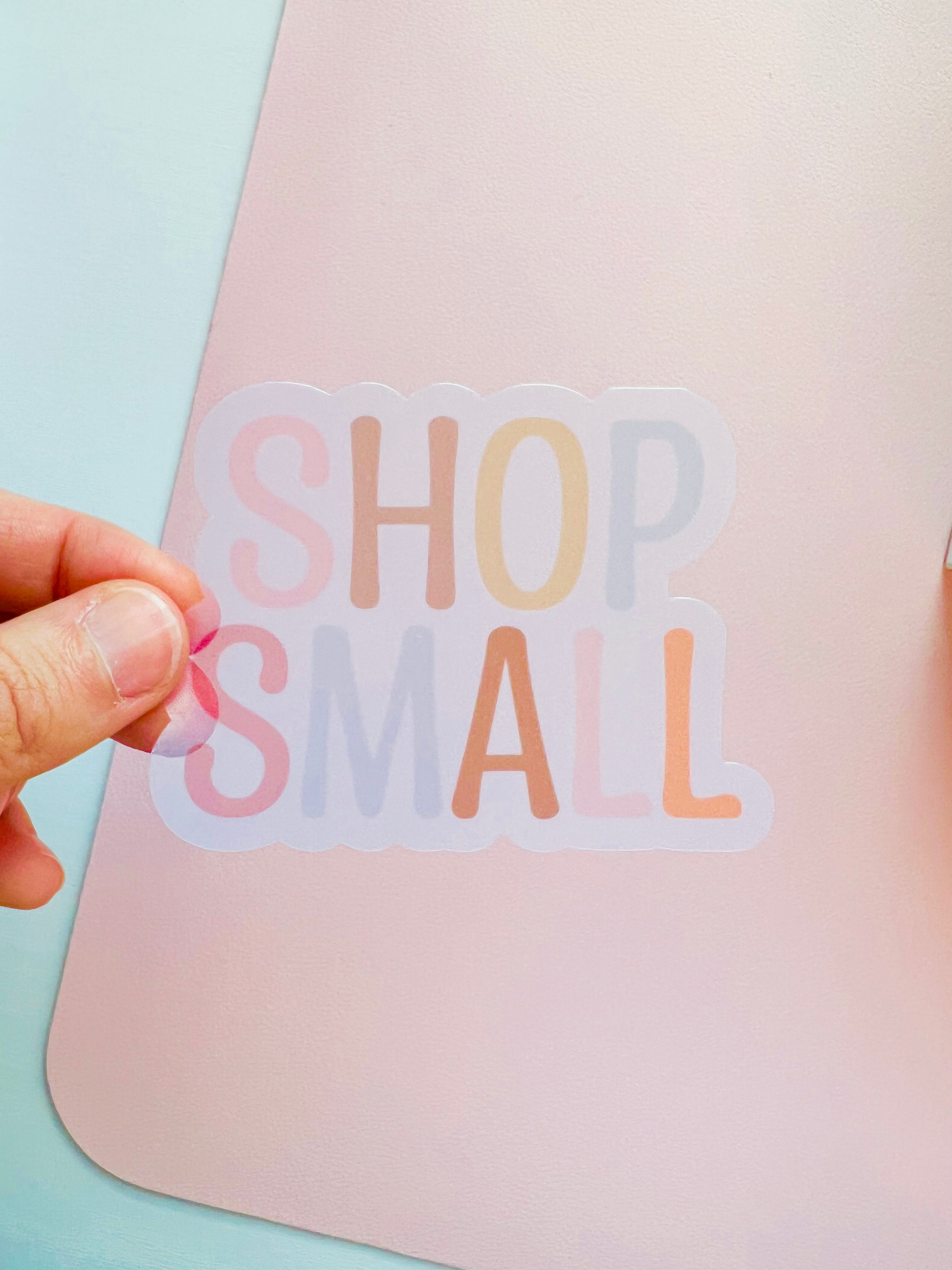 Store Below Sticker Shop Small Clear Sticker – Tabs Art Shop