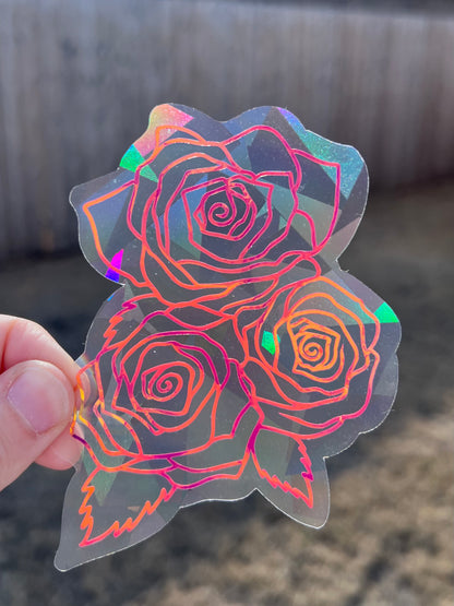 Rose Suncatcher | Rainbow Window Sticker